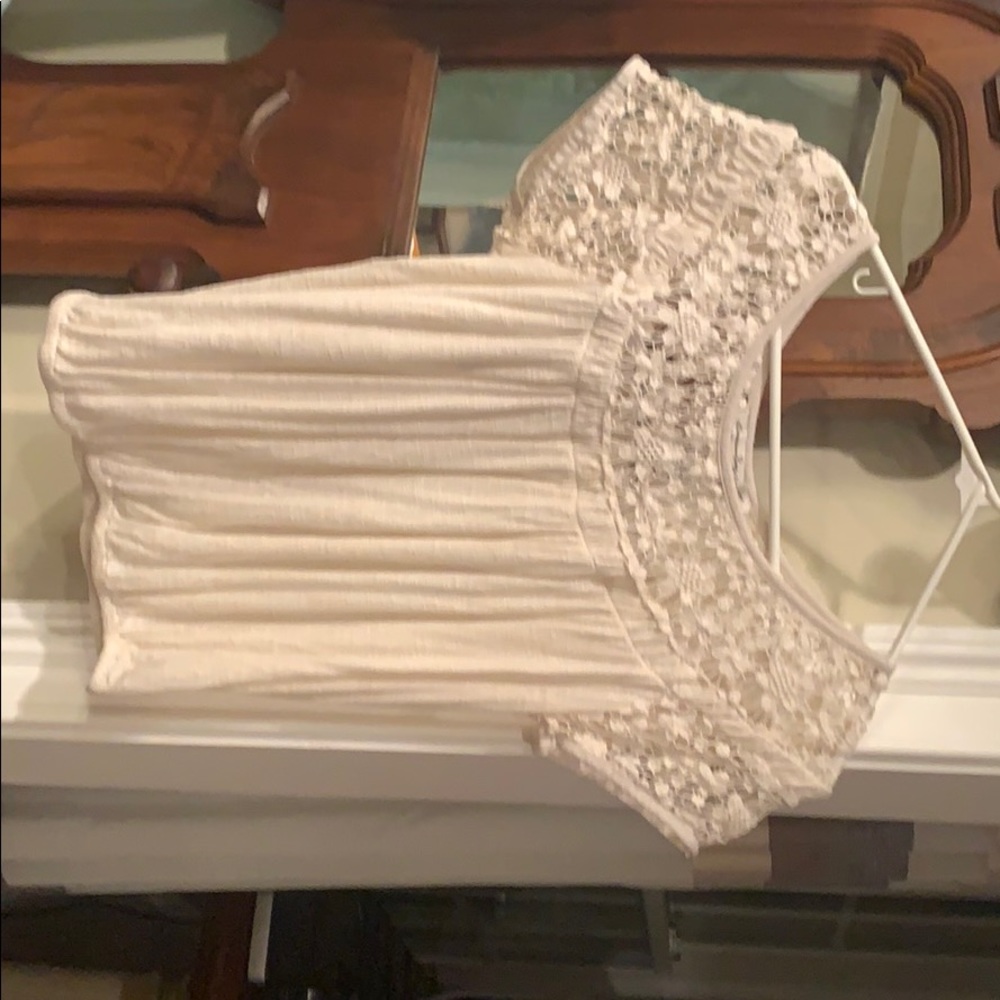 Off white crocheted top